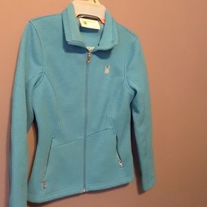 Womens Medium Teal Spyder zip jacket
